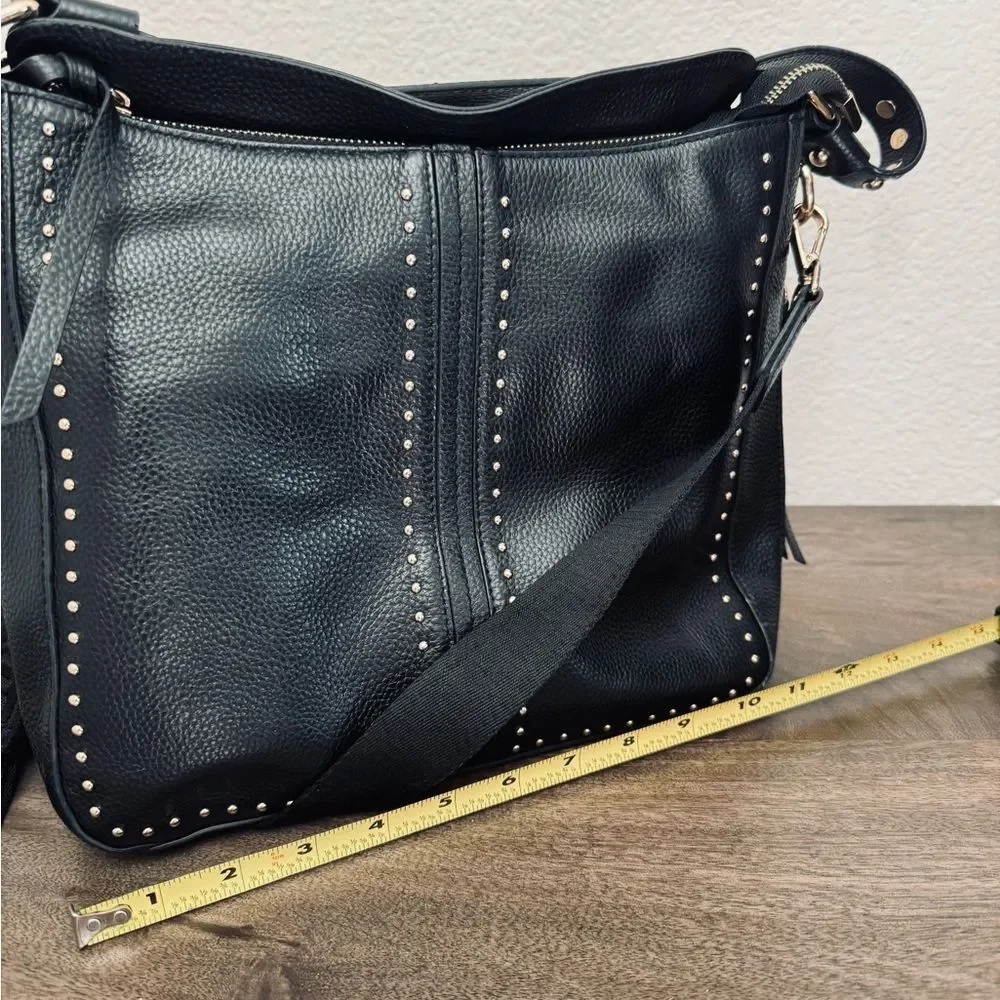 Montana West Concealed Carry Black Gold Studded Crossbody Purse Bag